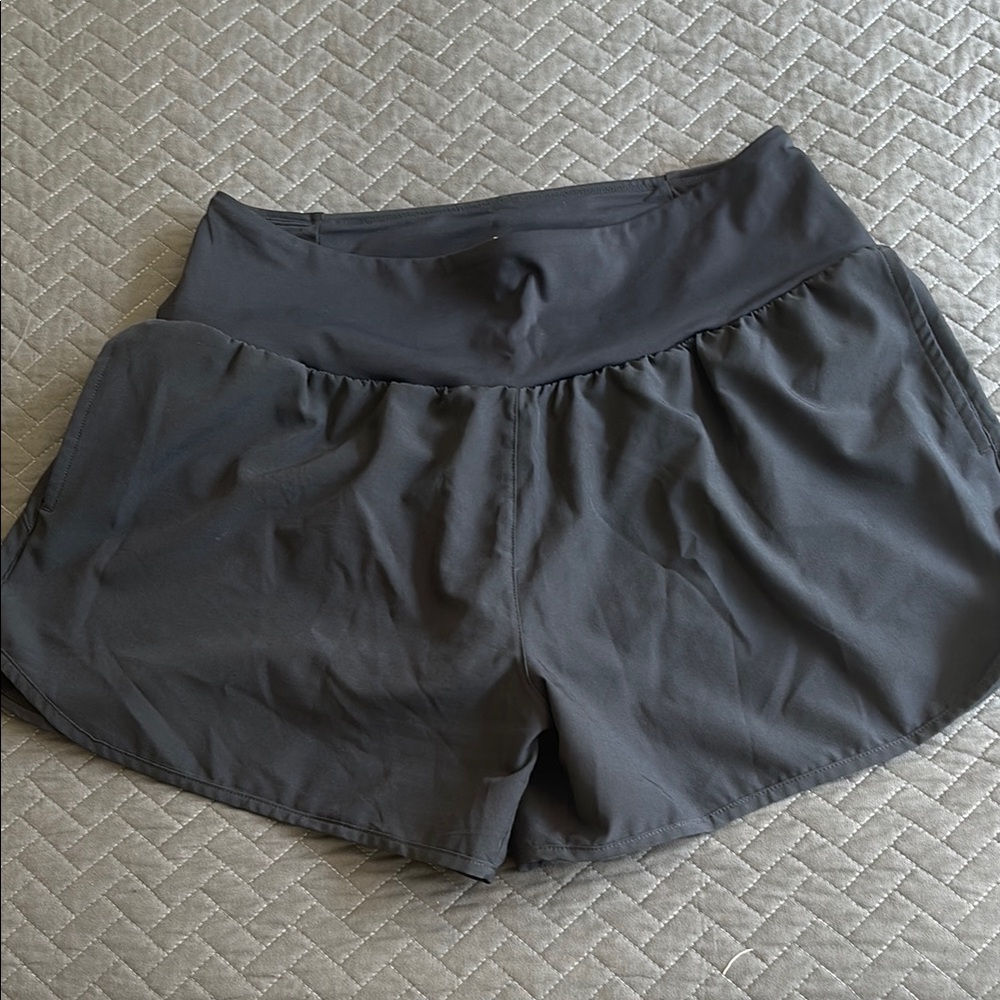 Black Athletic Shorts with Elastic Waistband